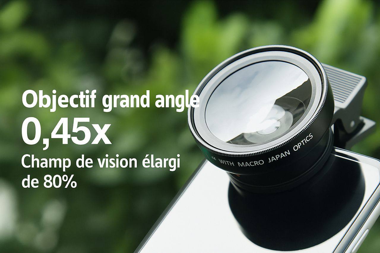 Objectif Clip 0,45x Grand Angle + Macro